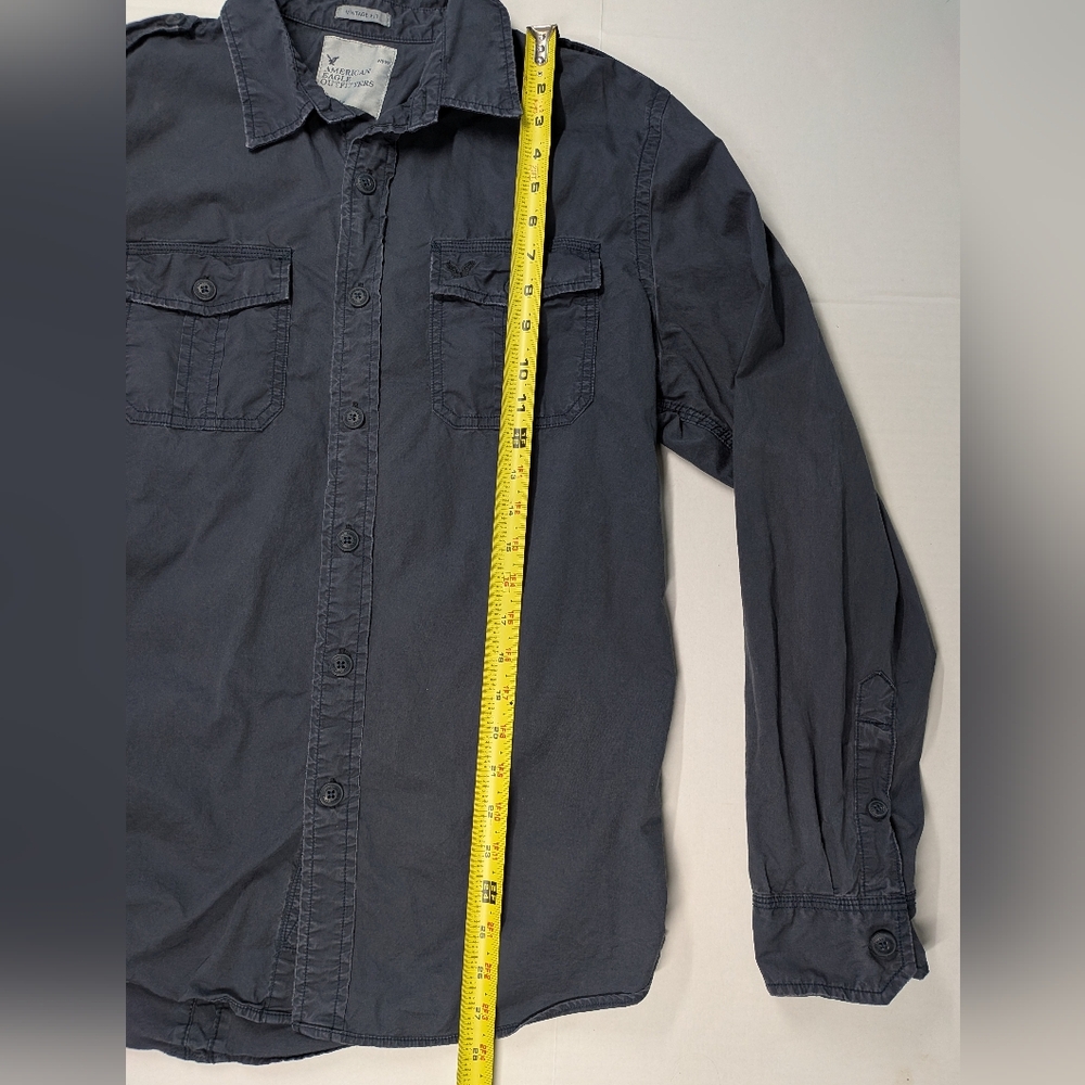 American Eagle Men's Vintage Fit Button Up - Picture 4 of 12